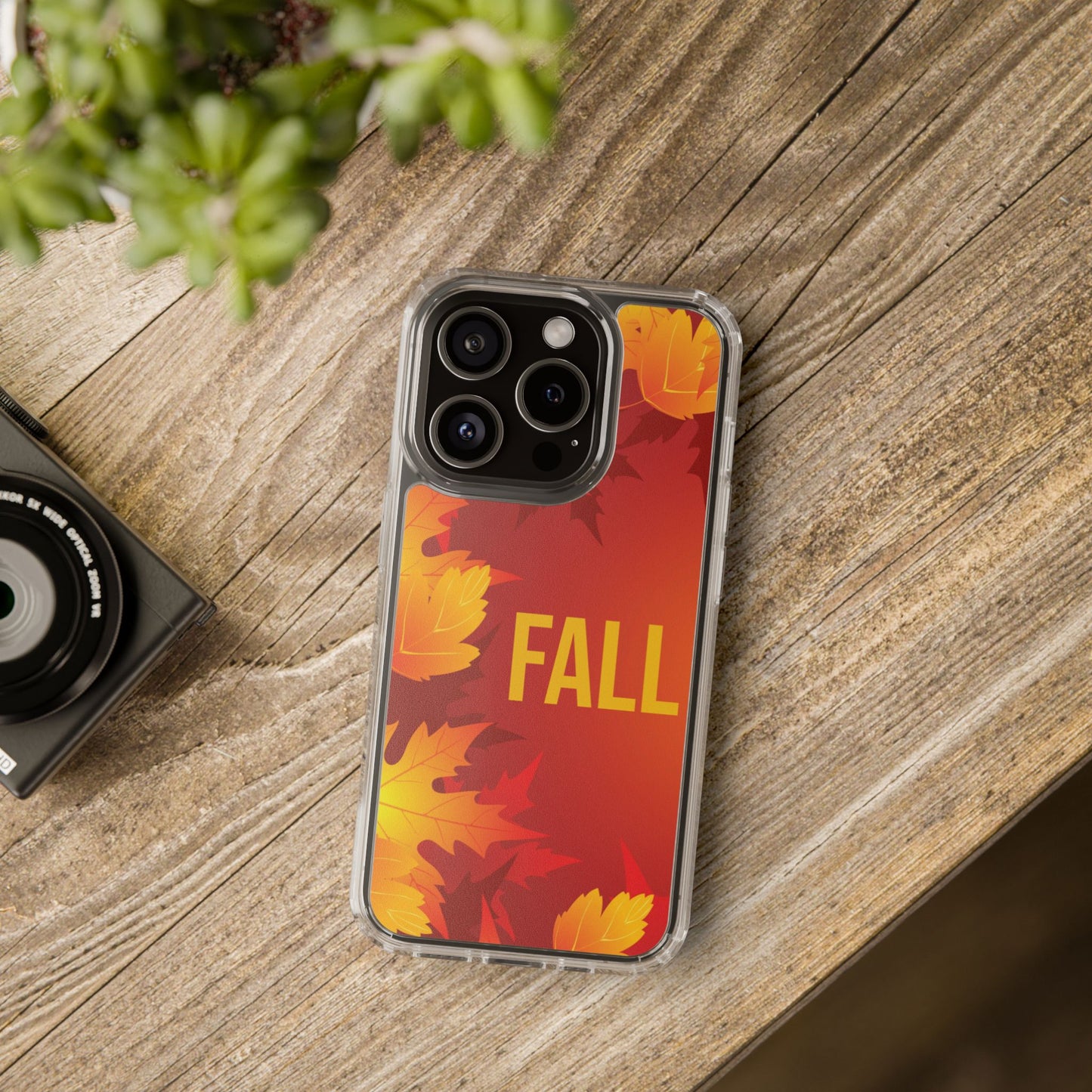 Autumn-Themed Clear Phone Case, Fall Season iPhone Cover, Transparent Case image 9