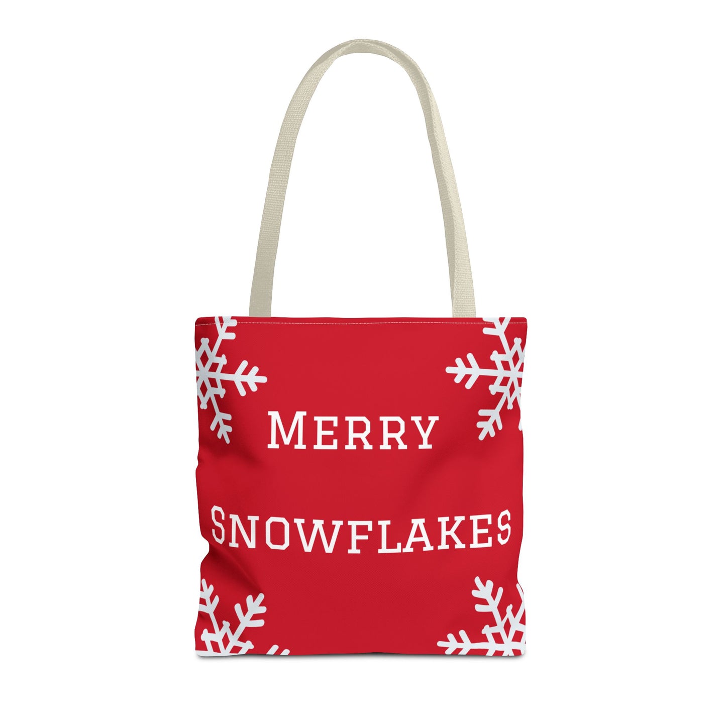 Merry Snowflakes Tote Bag