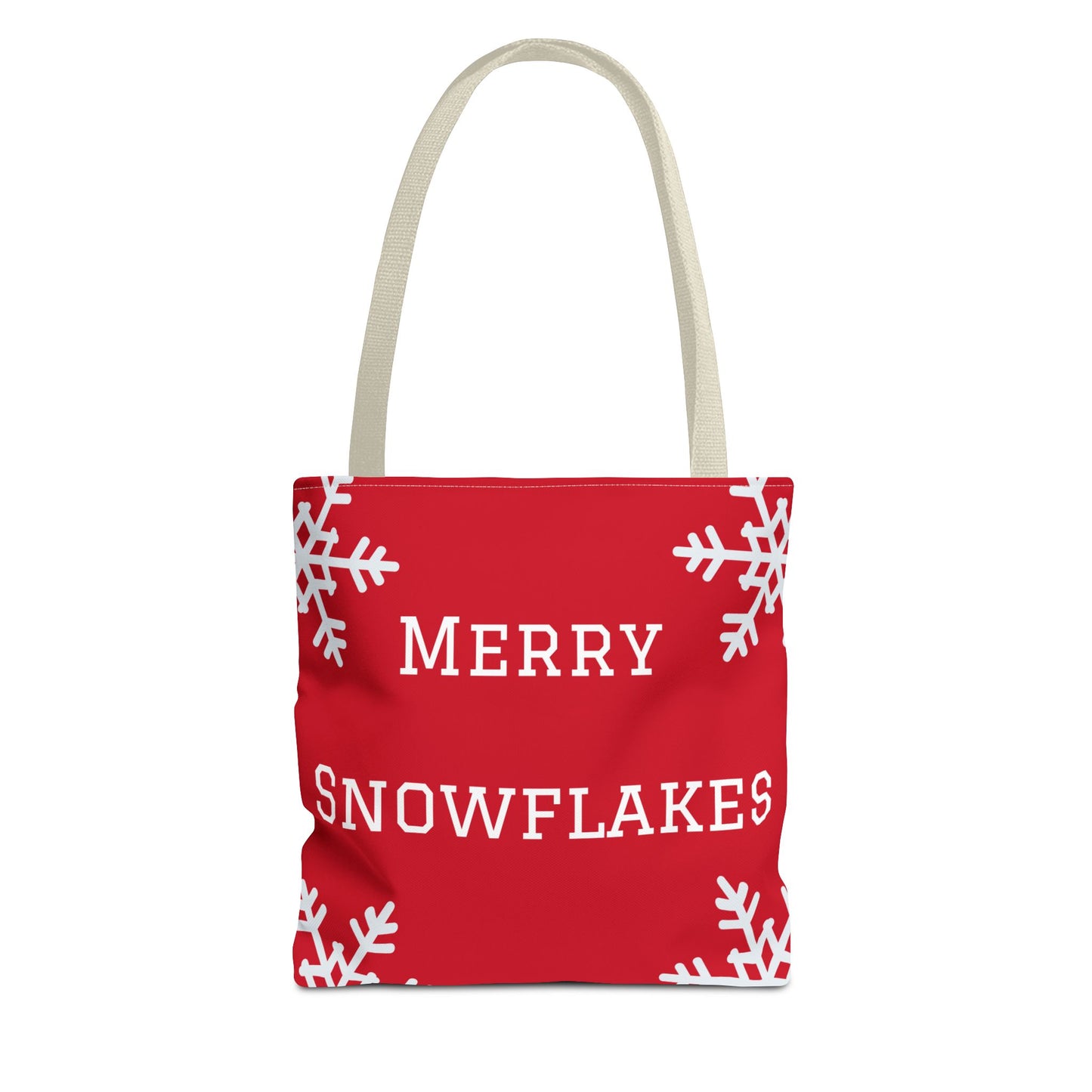 Merry Snowflakes Tote Bag