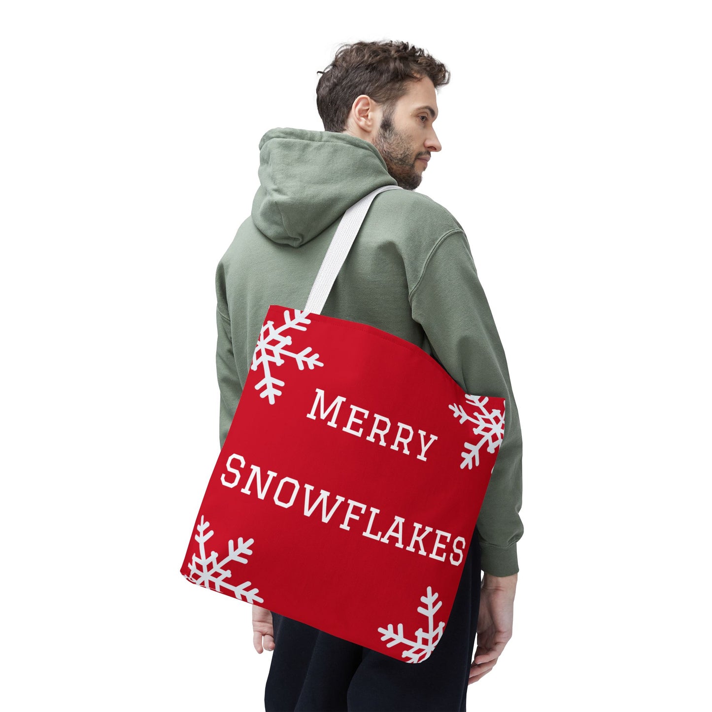 Merry Snowflakes Tote Bag