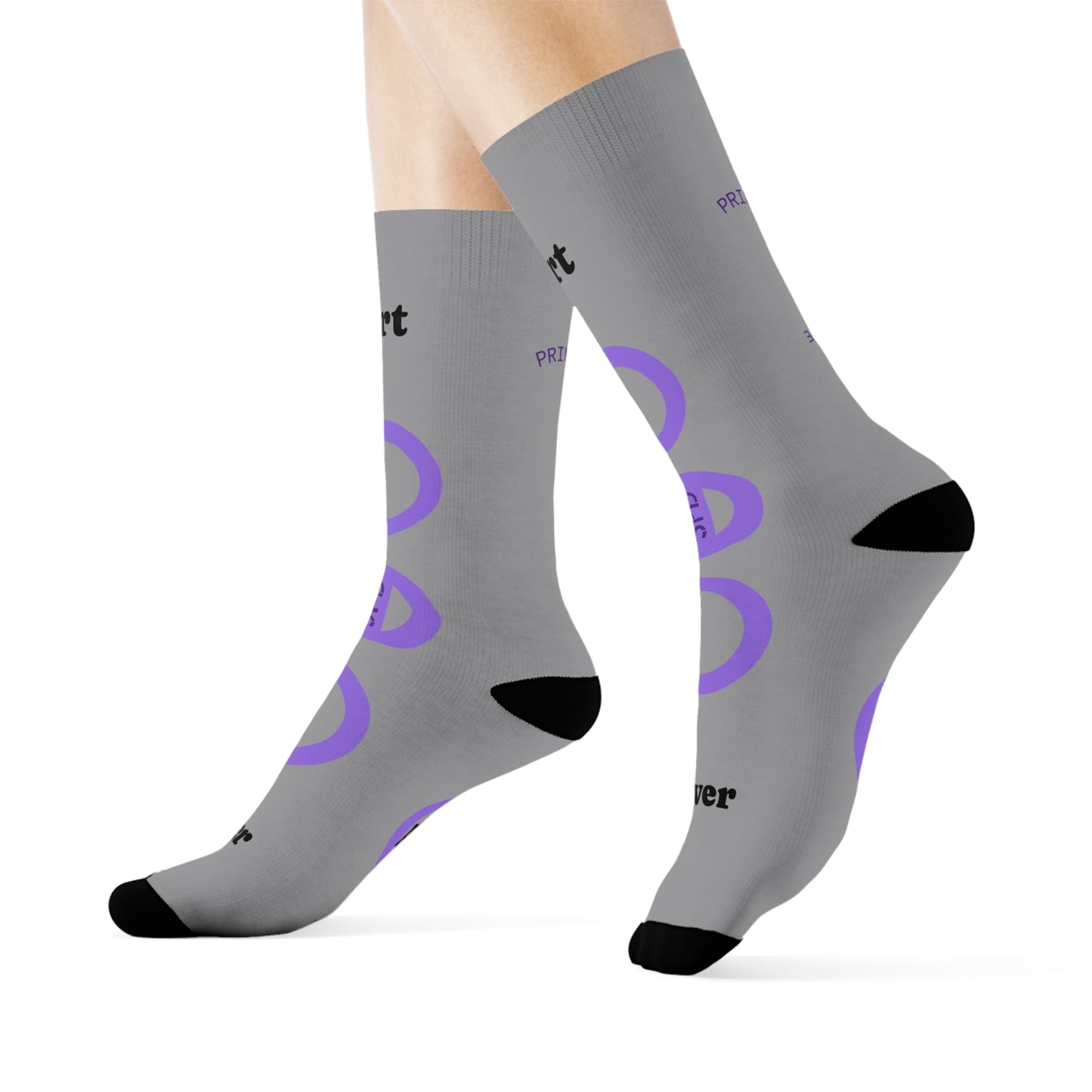 Chaussettes montantes violettes confortables