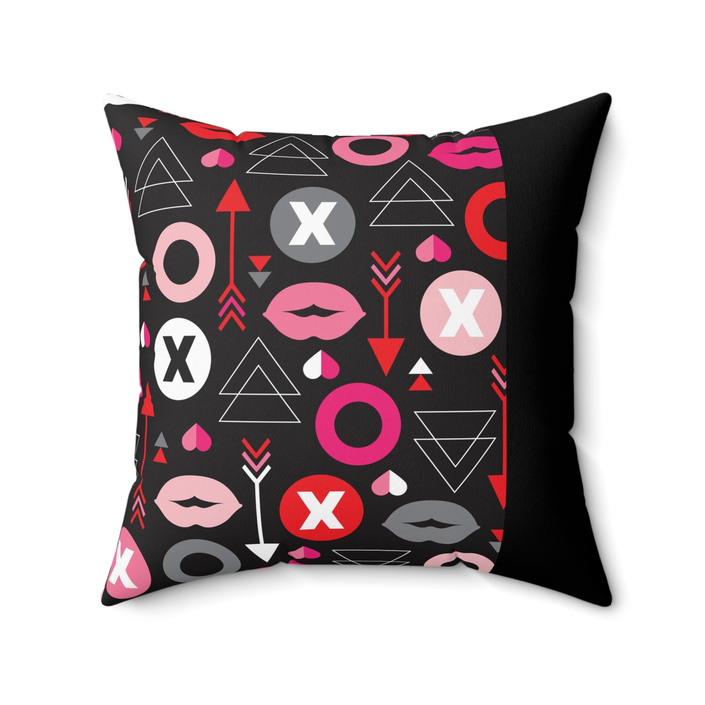 Spade, Heart & Kisses Decorative Valentine Throw Pillow