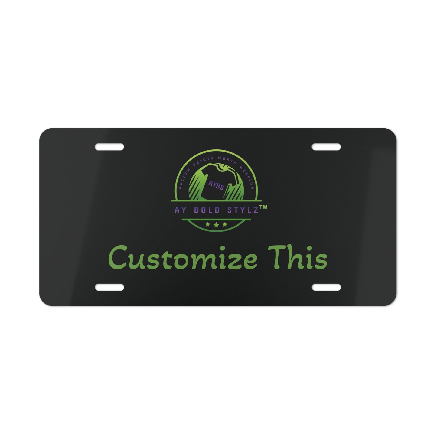 Custom Vanity Plate - Personalize this License Plate
