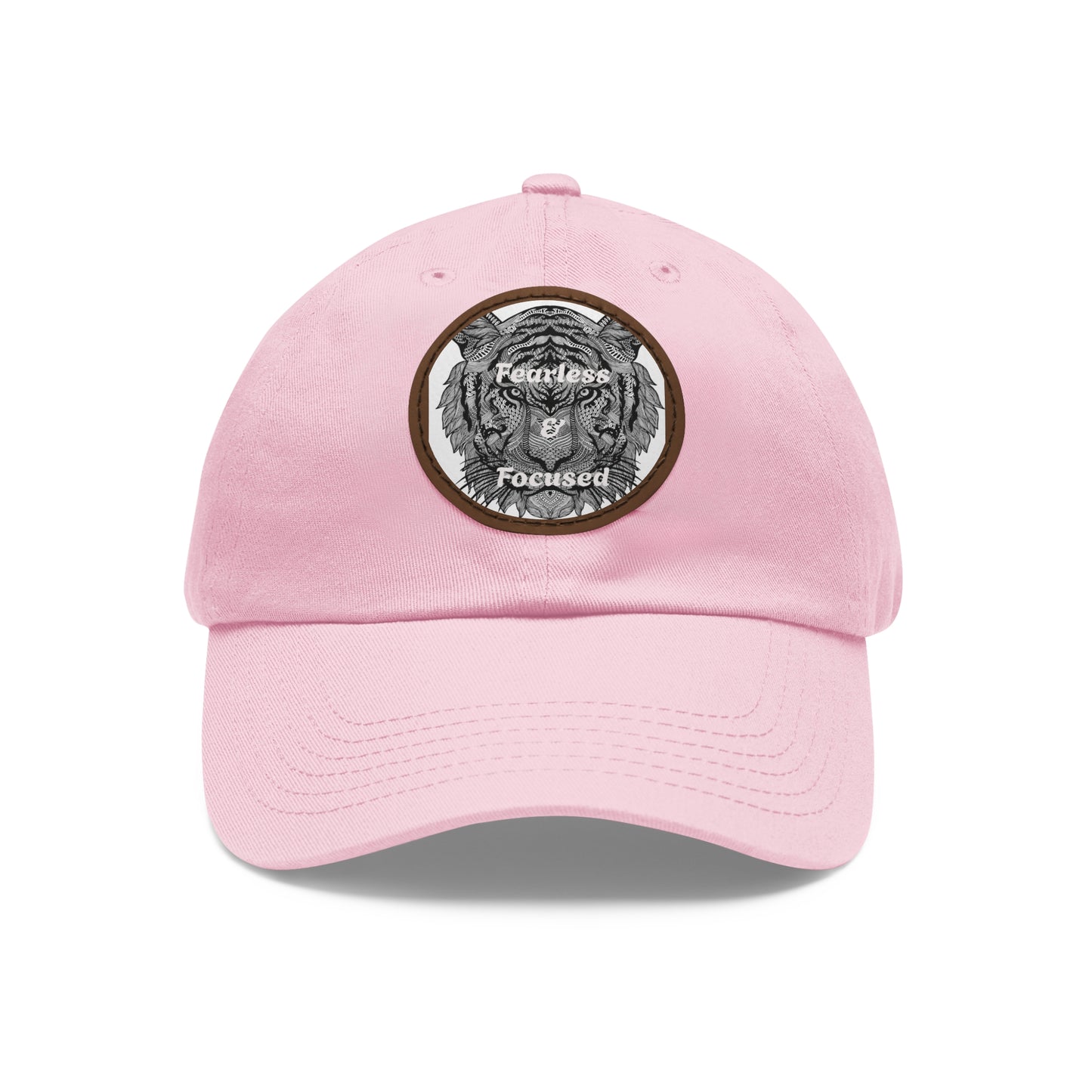 Gorra de papá con parche de cuero de tigre