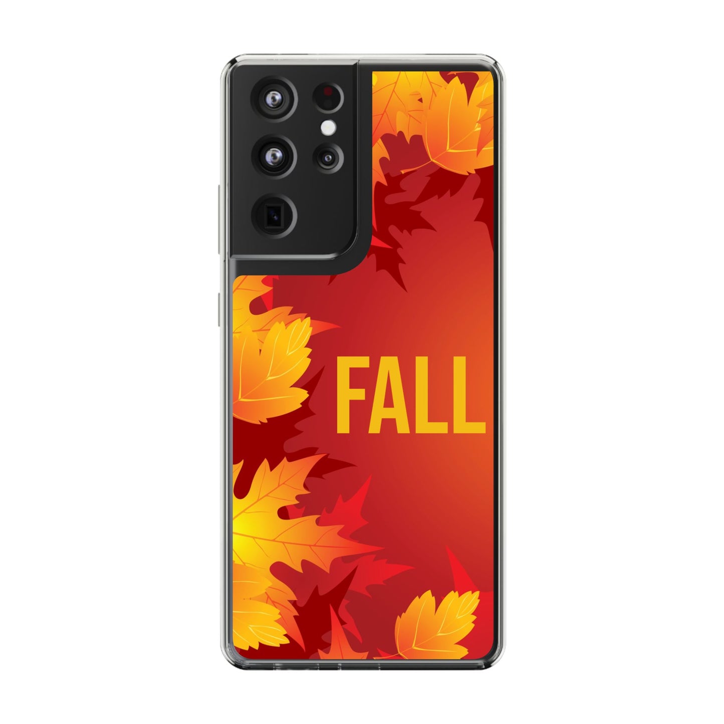 Autumn-Themed Clear Phone Case, Fall Season iPhone Cover, Transparent Case image 2
