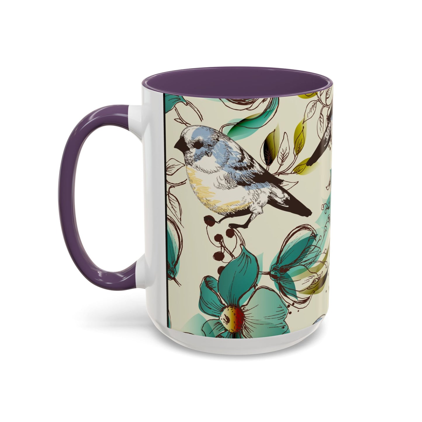 Mug à café élégant à motif floral