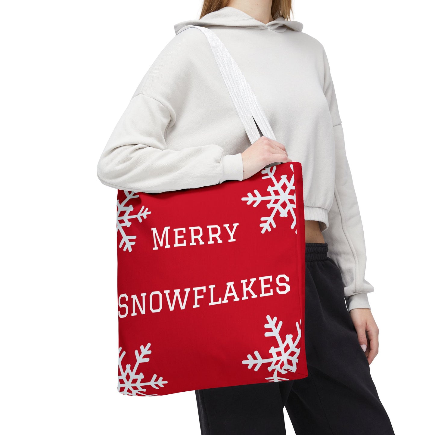 Merry Snowflakes Tote Bag