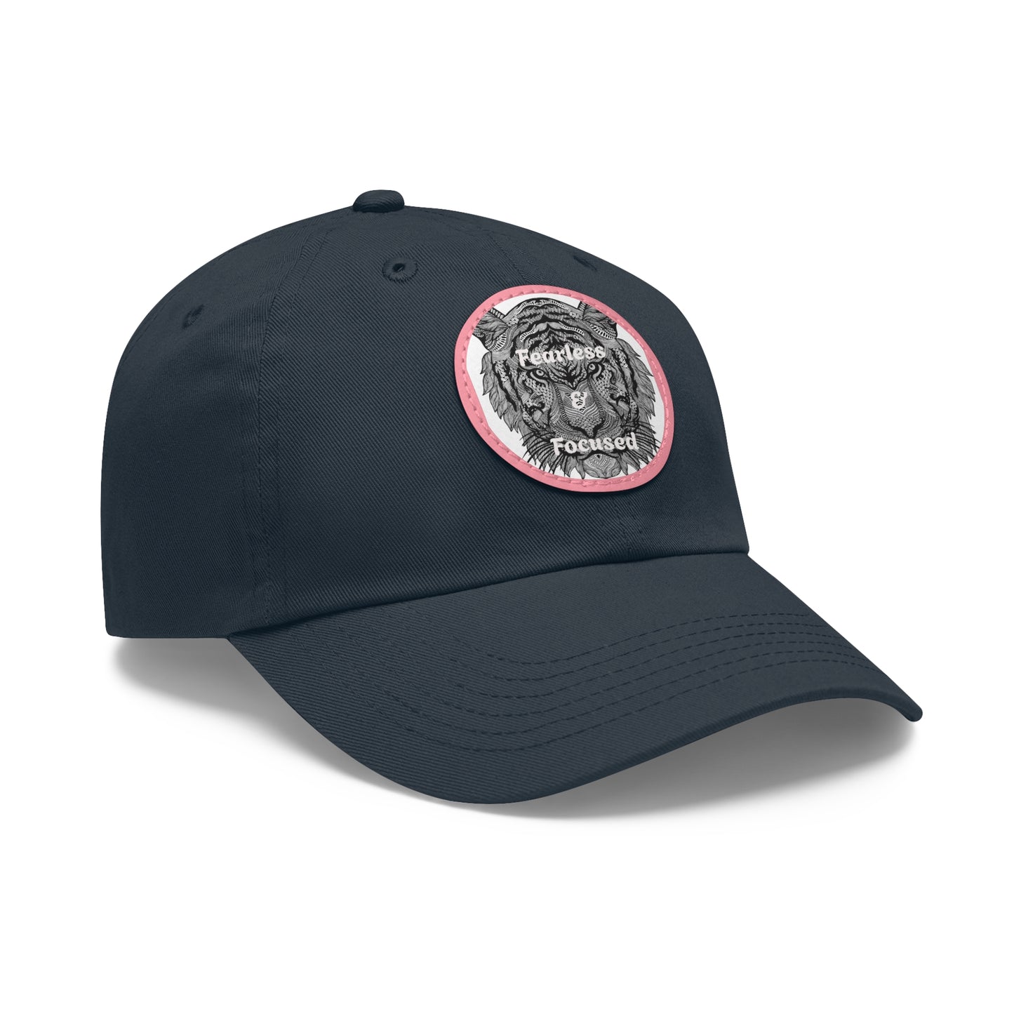 Gorra de papá con parche de cuero de tigre