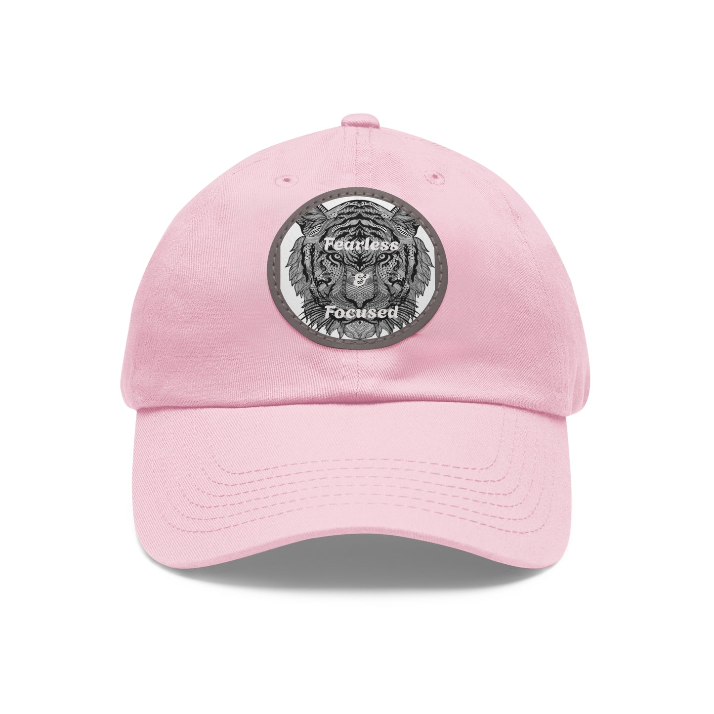 Gorra de papá con parche de cuero de tigre