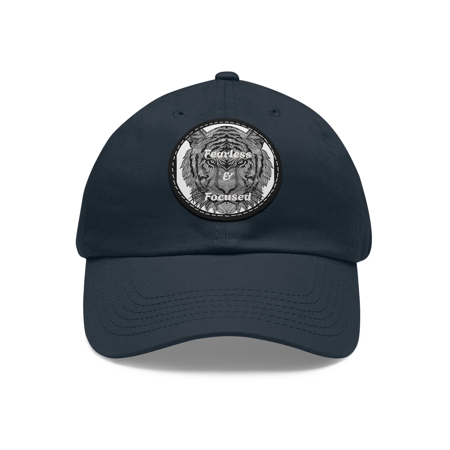 Gorra de papá con parche de cuero de tigre