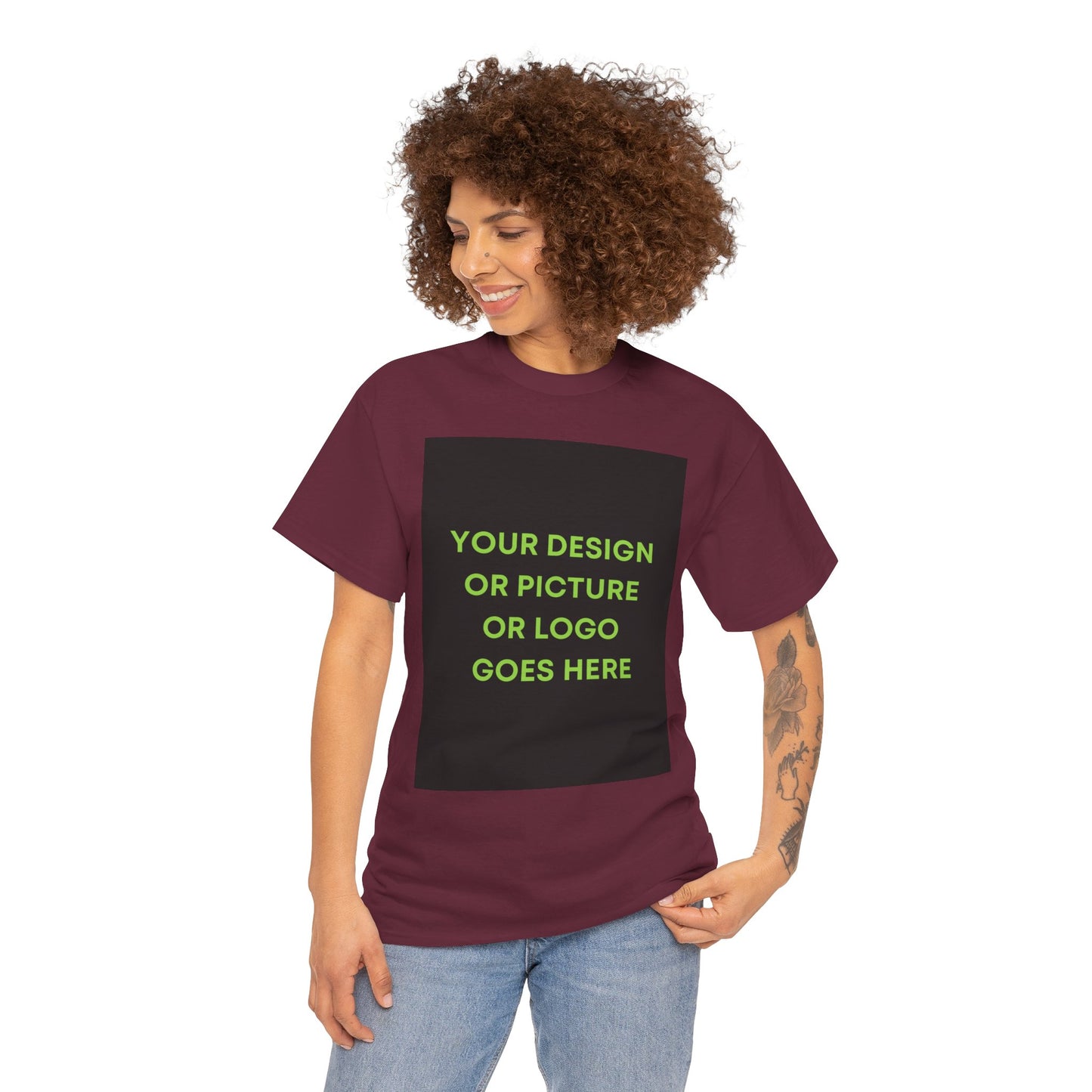 Custom Photo & Text T‑Shirt — Personalized Front/Back Print Tee