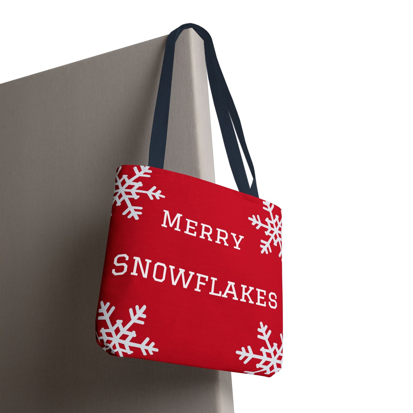 Merry Snowflakes Tote Bag
