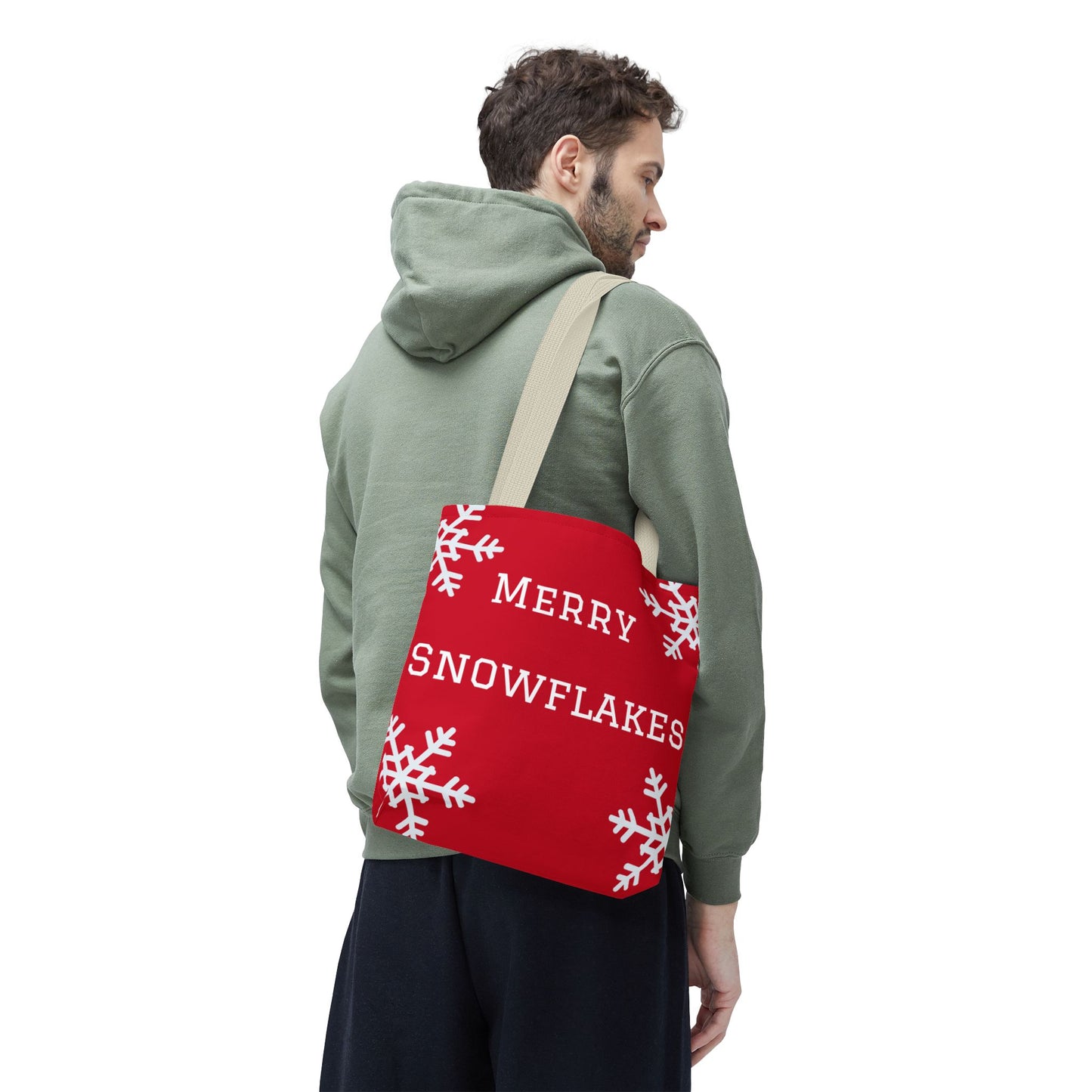 Merry Snowflakes Tote Bag