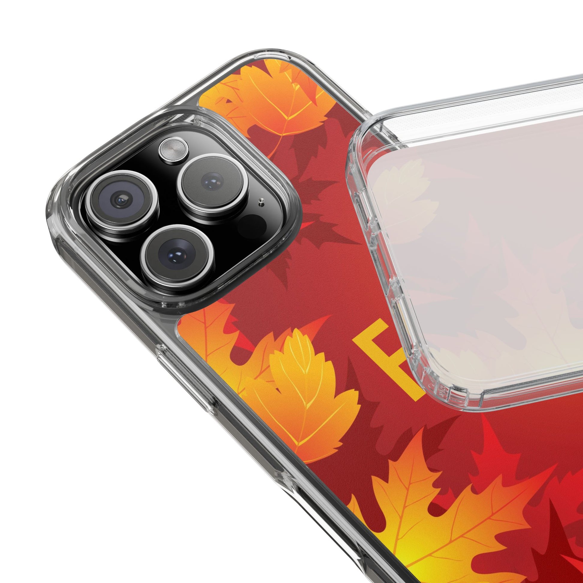 Autumn-Themed Clear Phone Case, Fall Season iPhone Cover, Transparent Case image 6