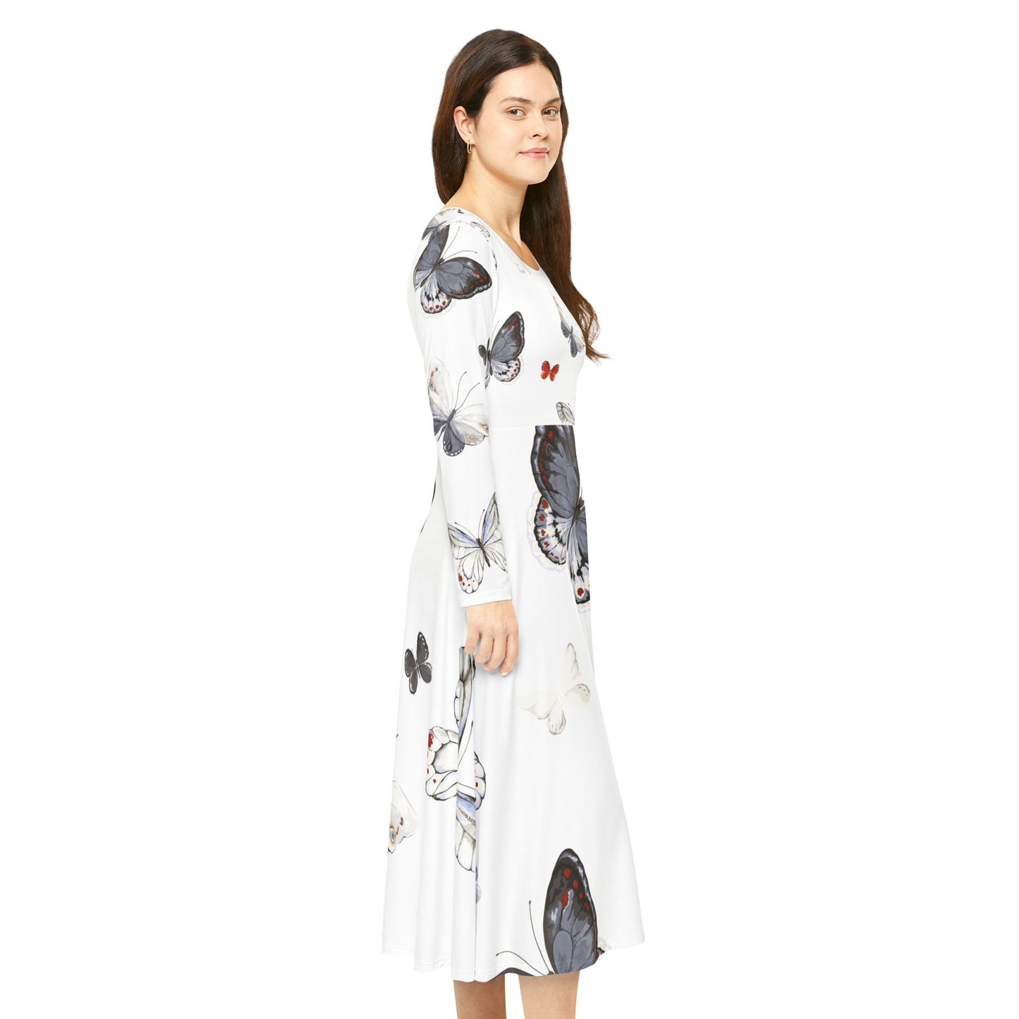 Robe de danse à manches longues pour femme (AOP)