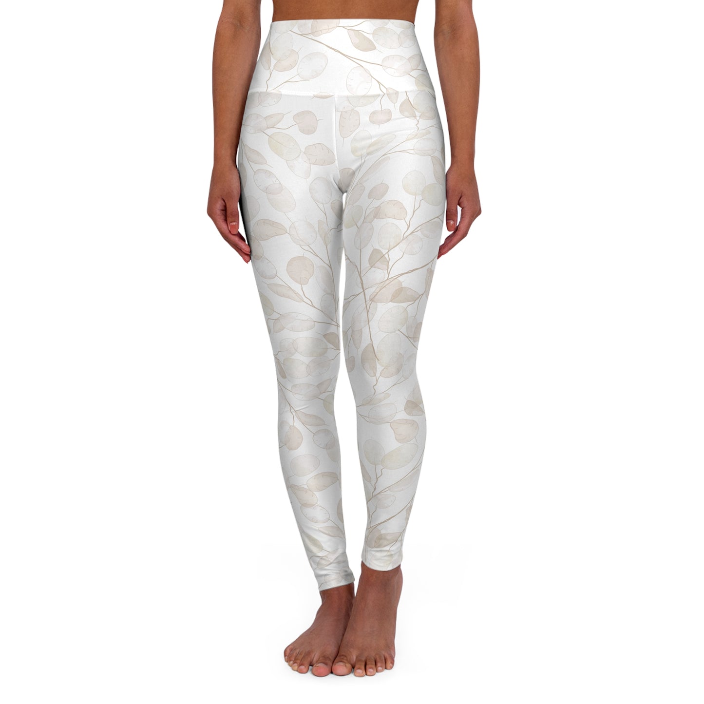 Stylish High Waisted Yoga Leggings - Floral Print, Activewear, Workout for Her image 0