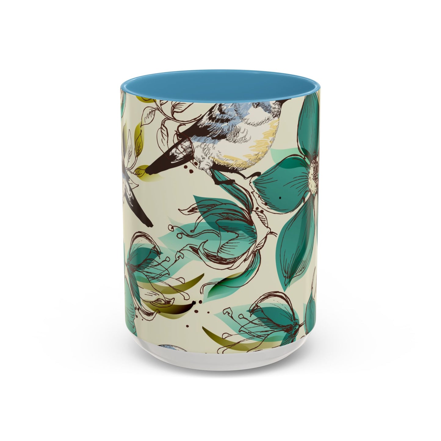 Mug à café élégant à motif floral