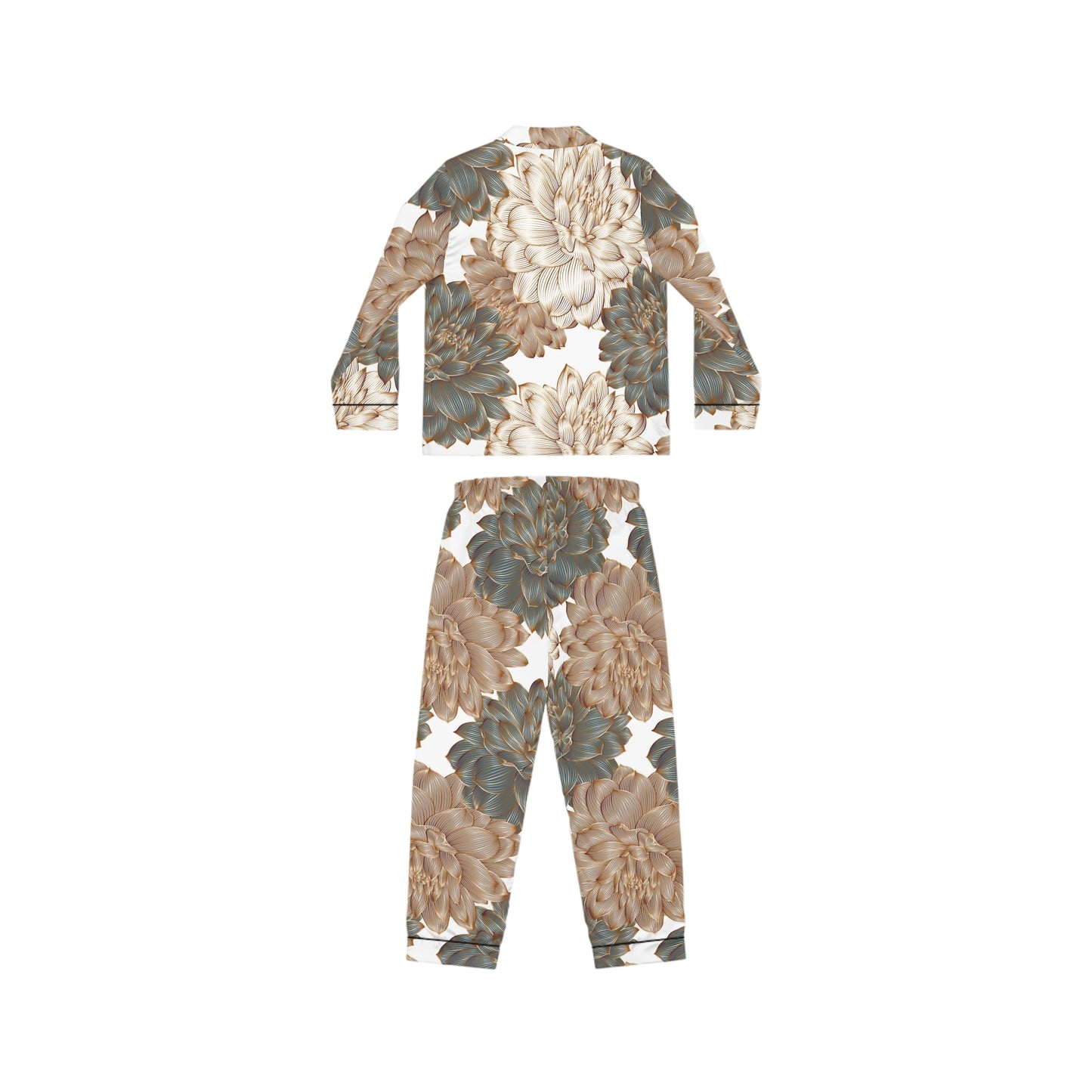 Elegant Floral Women's Satin Pajamas, Luxury Sleepwear, Perfect Gift for Her image 5