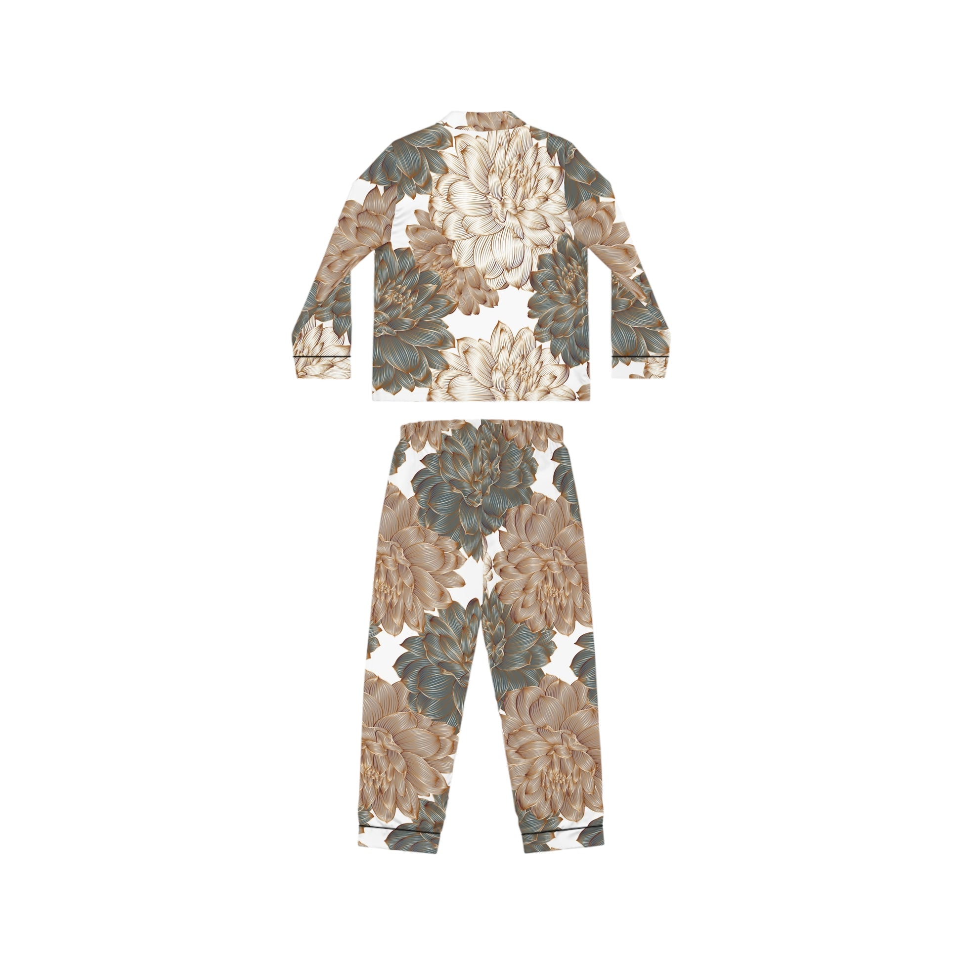 Elegant Floral Women's Satin Pajamas, Luxury Sleepwear, Perfect Gift for Her image 5