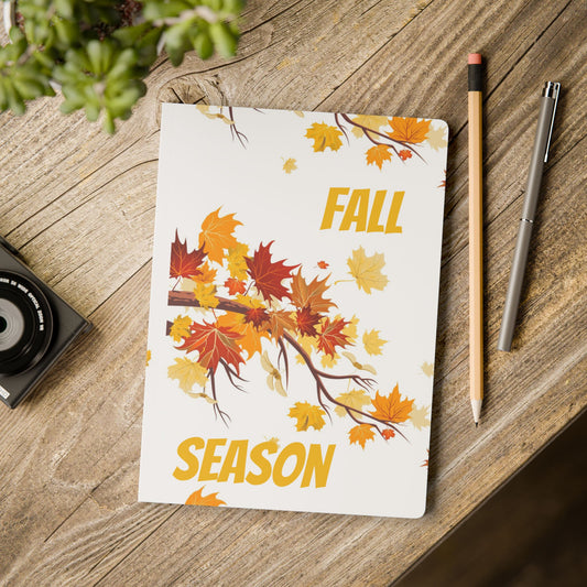 Fall-Themed Softcover Journal - Perfect for Note-taking, Gift for Coffee Lover image 0