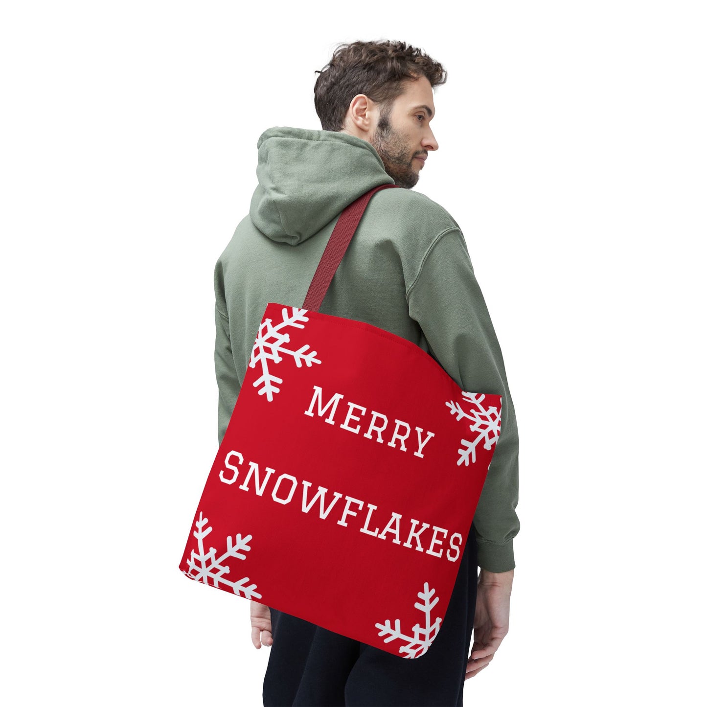 Merry Snowflakes Tote Bag