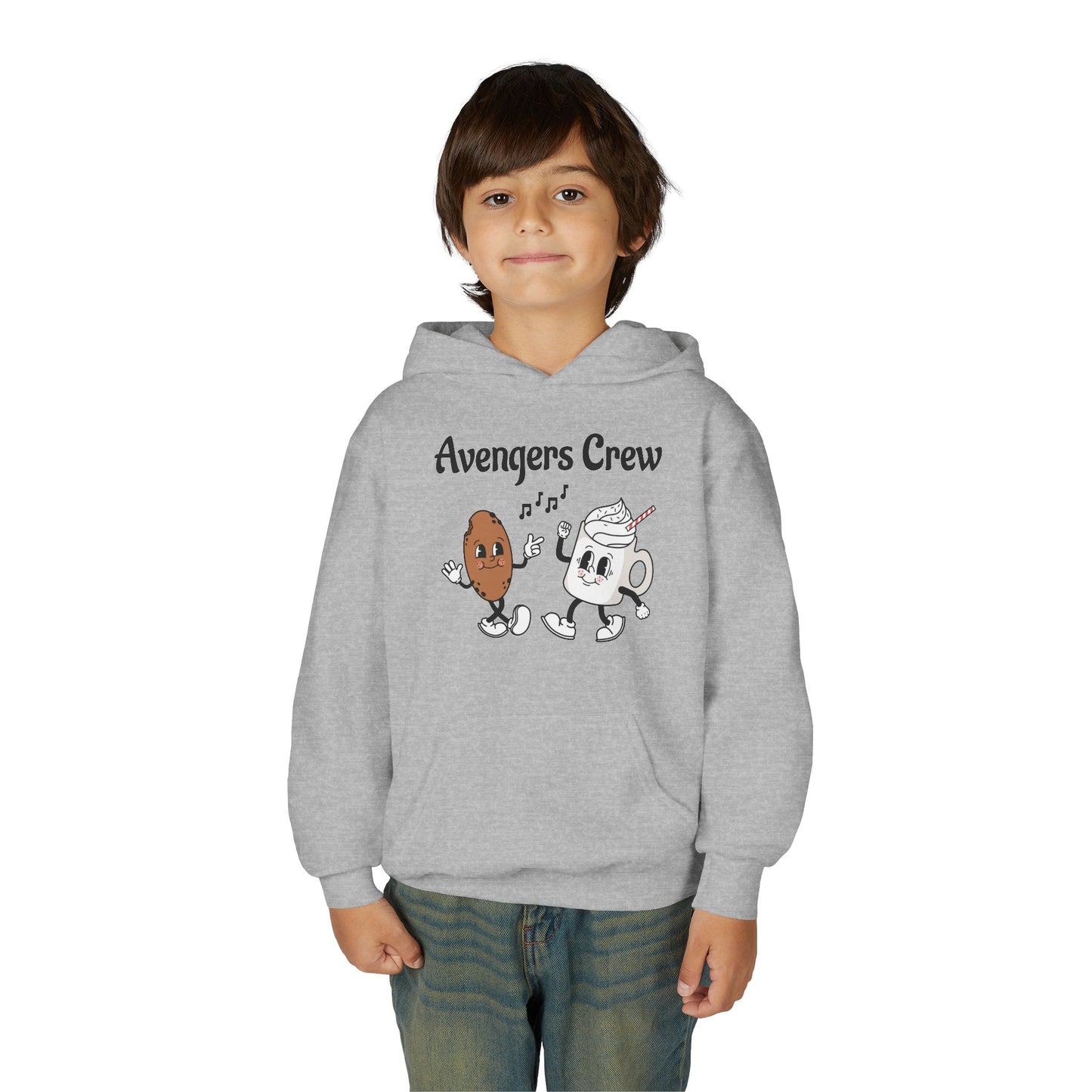 Youth Avengers Crew Hooded Sweatshirt, Boys Hoodie, Cute Sweatshirt Gift image 3