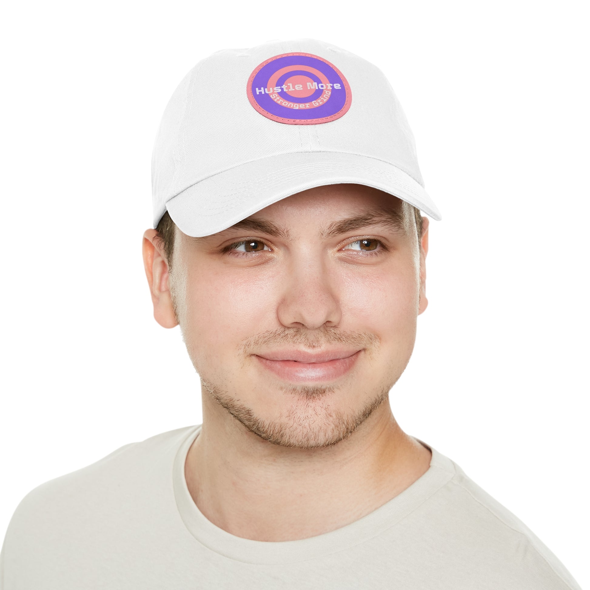 Purple Leather Patch Dad Hat, Casual Cap, Stylish Accessories for Father’s Day image 6