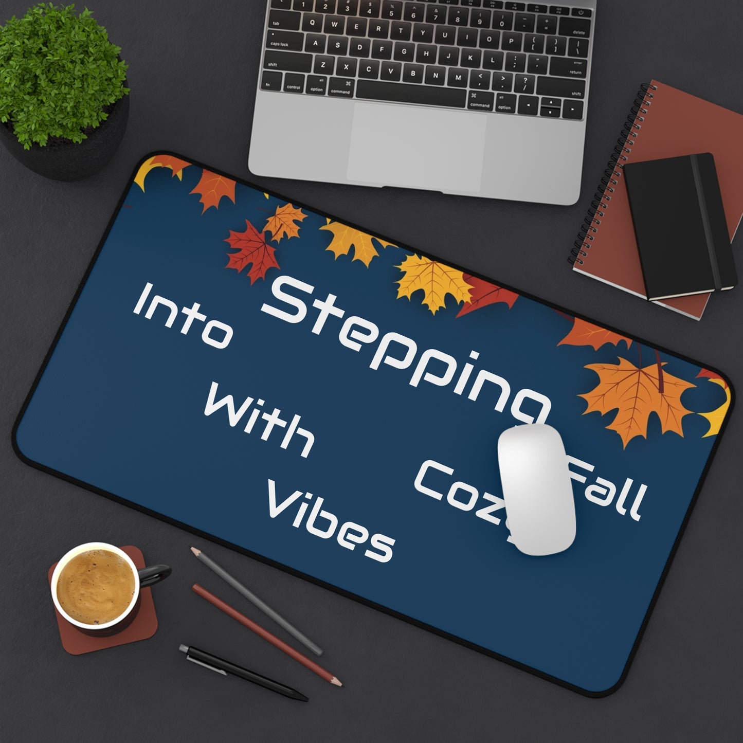 Cozy Fall Desk Mat with Autumn Leaves Design | Perfect for Home Office Decor image 7