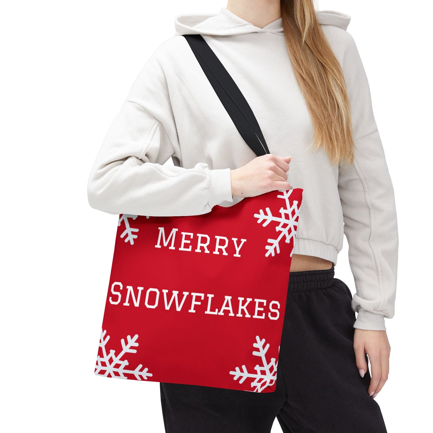 Merry Snowflakes Tote Bag