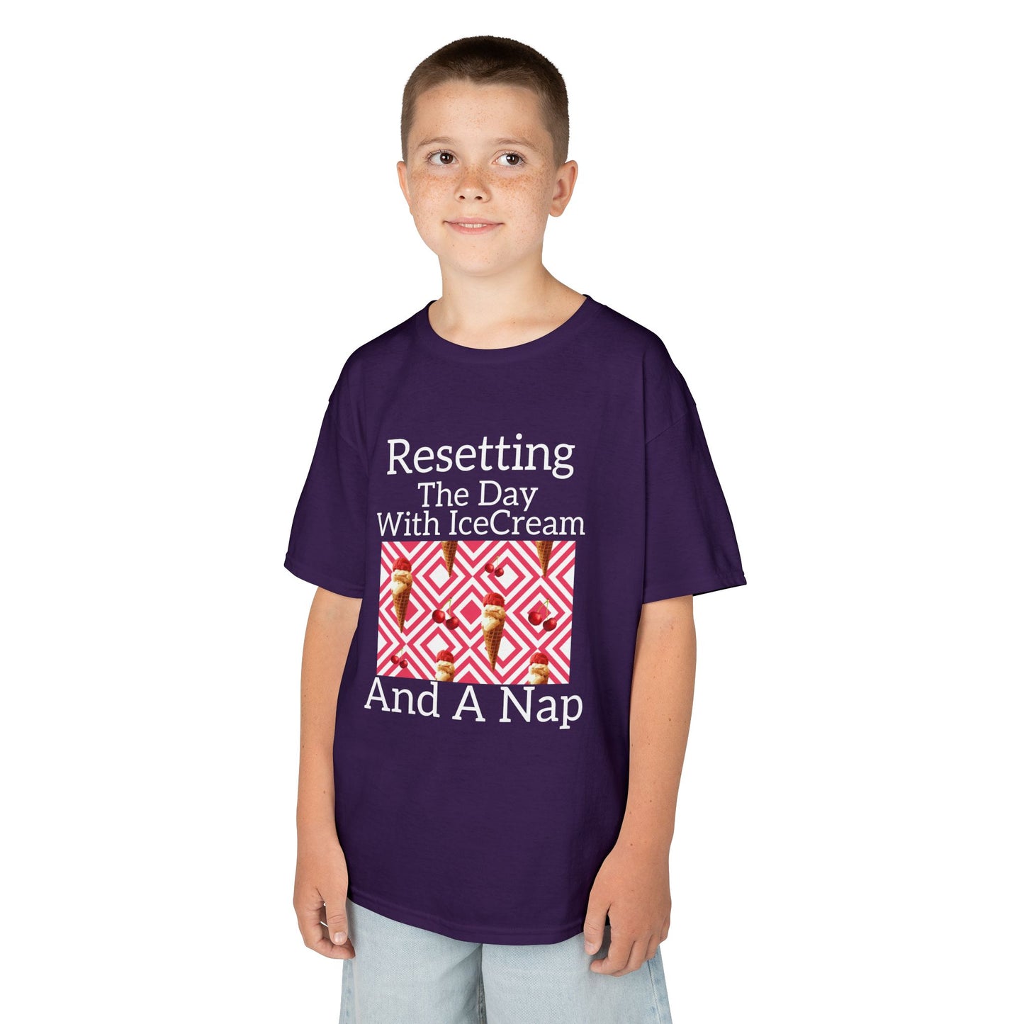 Kids Ice Cream Tee | Fun T-Shirt for Playtime, Bedroom, Birthdays,Vacations image 8