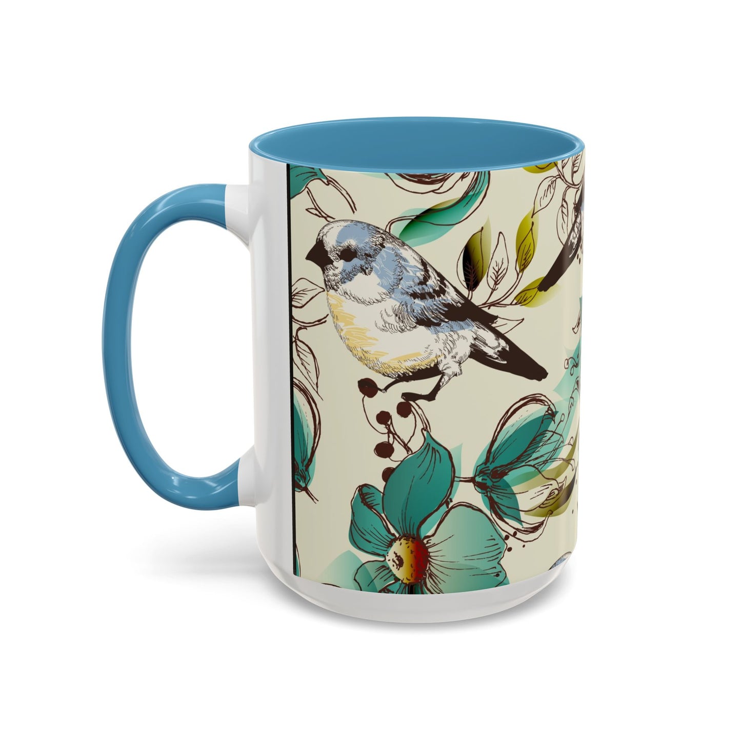 Mug à café élégant à motif floral