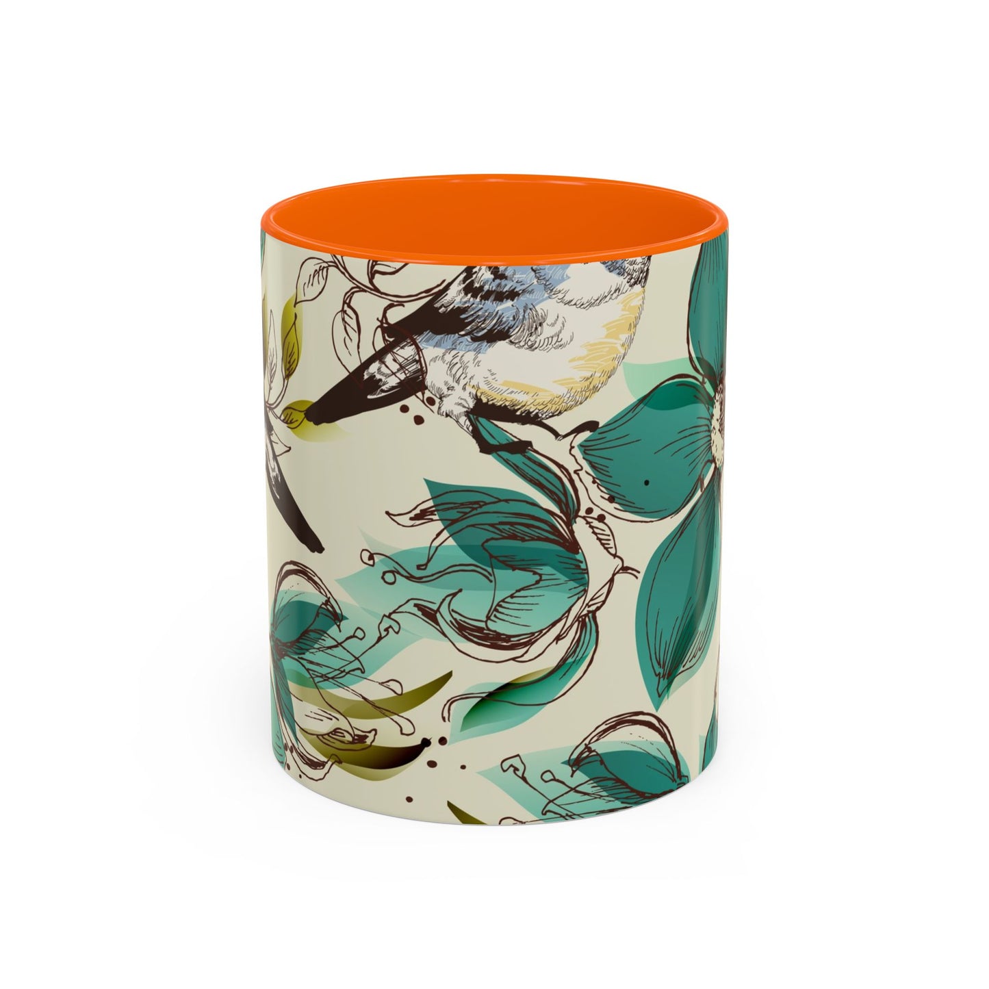 Mug à café élégant à motif floral