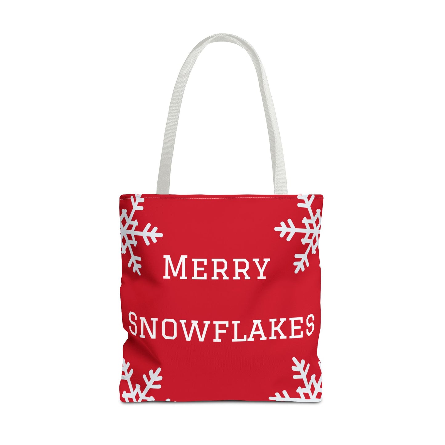 Merry Snowflakes Tote Bag