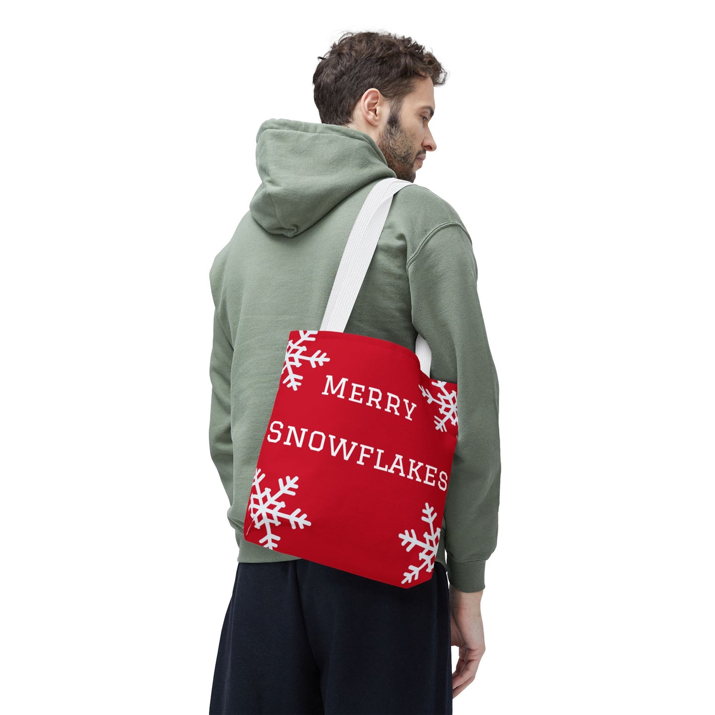 Merry Snowflakes Tote Bag