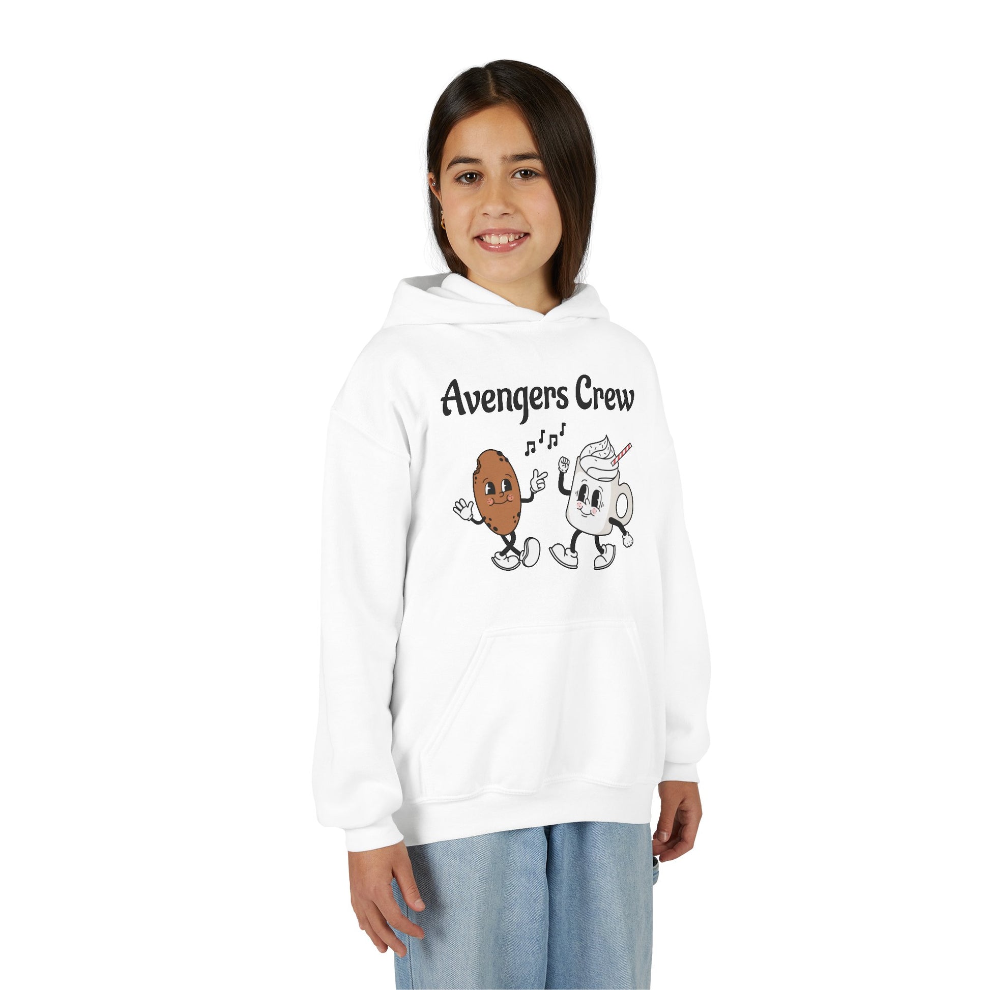 Youth Avengers Crew Hooded Sweatshirt, Boys Hoodie, Cute Sweatshirt Gift image 1