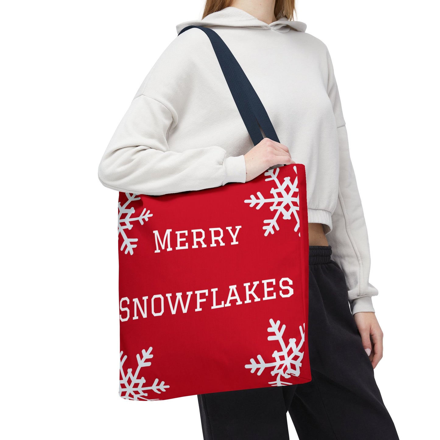 Merry Snowflakes Tote Bag