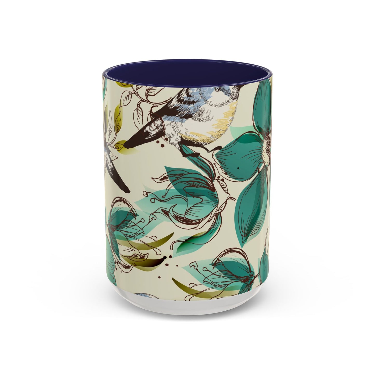 Mug à café élégant à motif floral