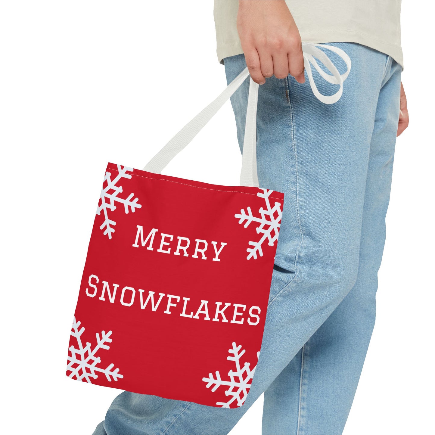 Merry Snowflakes Tote Bag