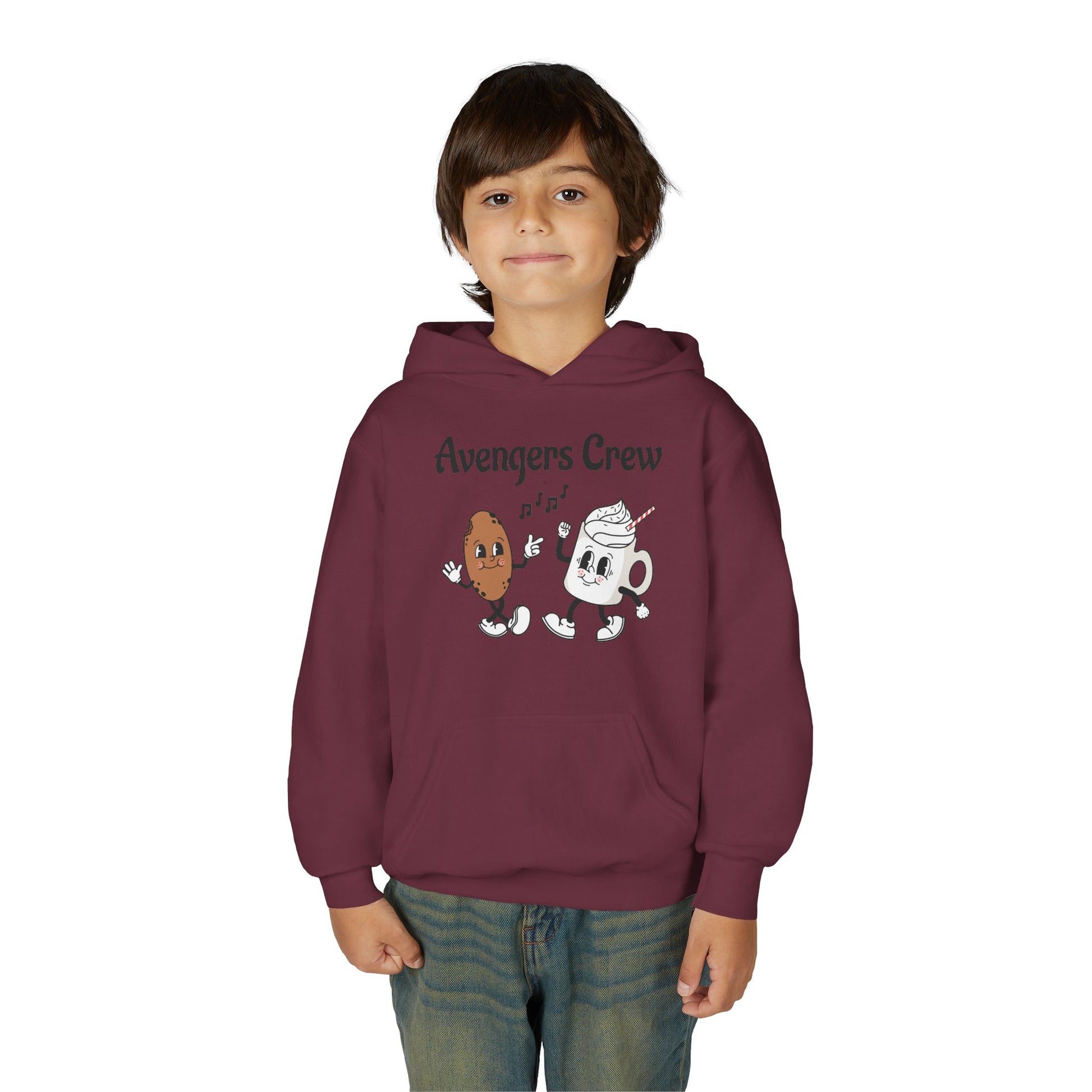 Youth Avengers Crew Hooded Sweatshirt, Boys Hoodie, Cute Sweatshirt Gift image 6