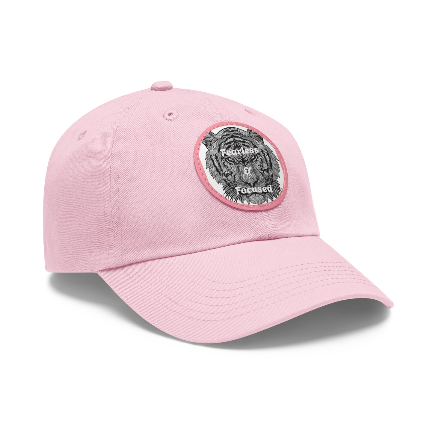 Gorra de papá con parche de cuero de tigre