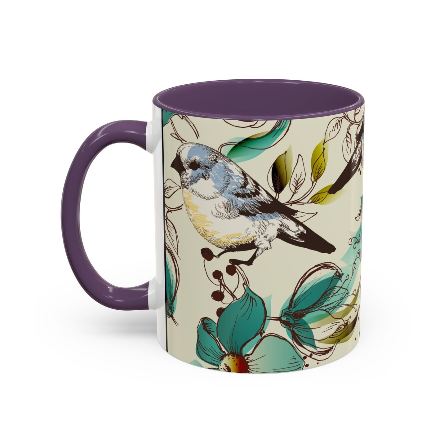 Mug à café élégant à motif floral