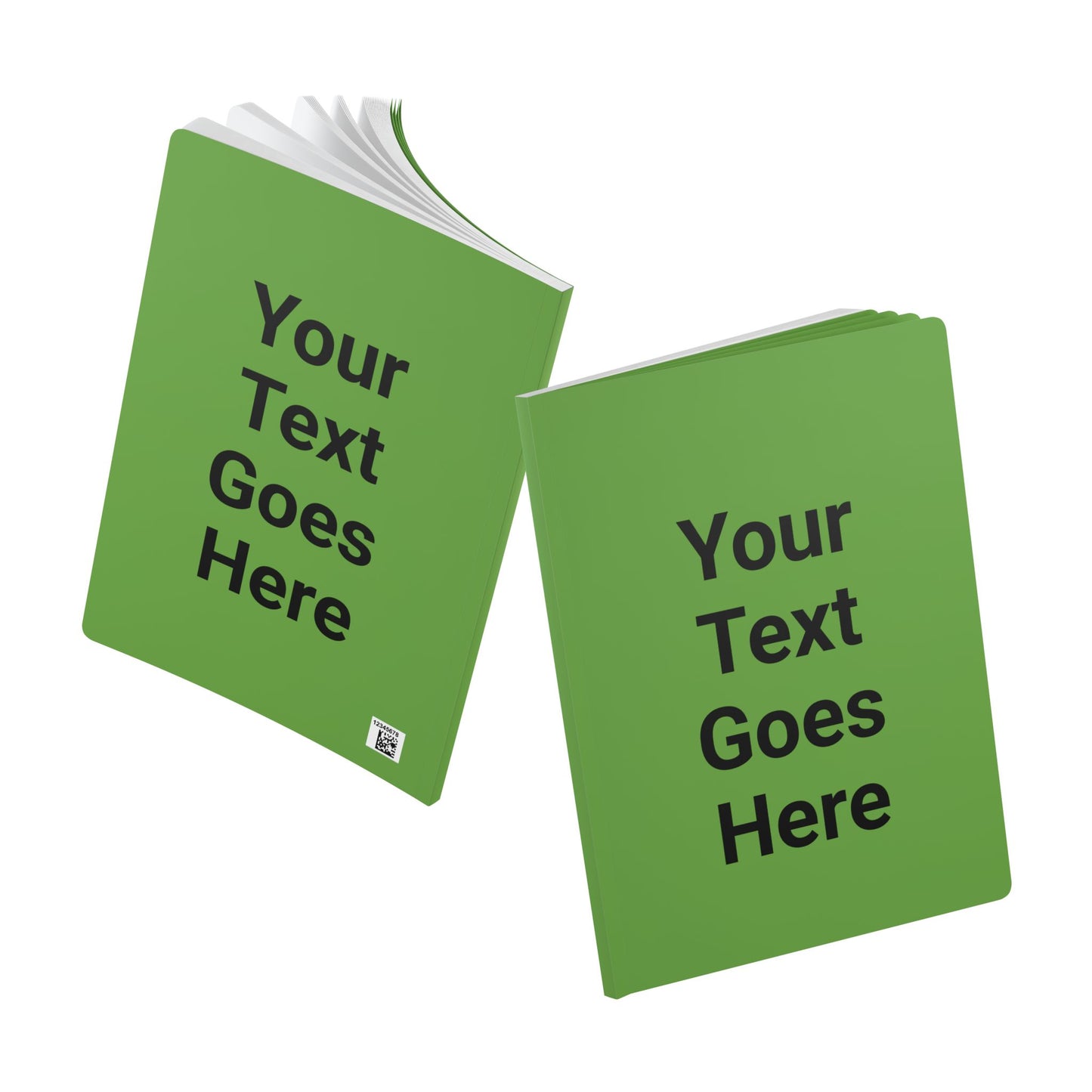 Custom Text Minimalist Green Journal