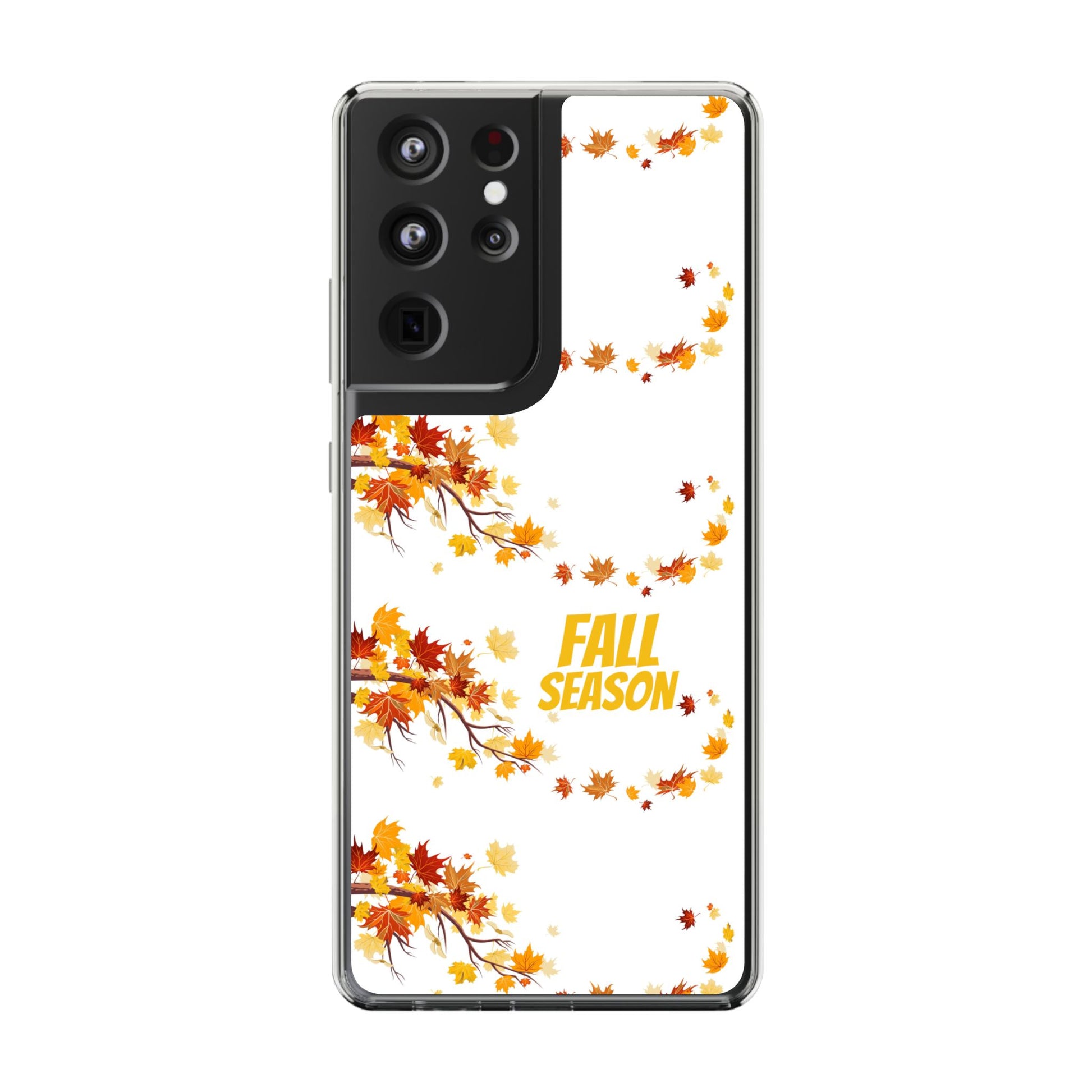 Autumn-Themed Clear Phone Case, Fall Season iPhone Cover, Transparent Case image 2