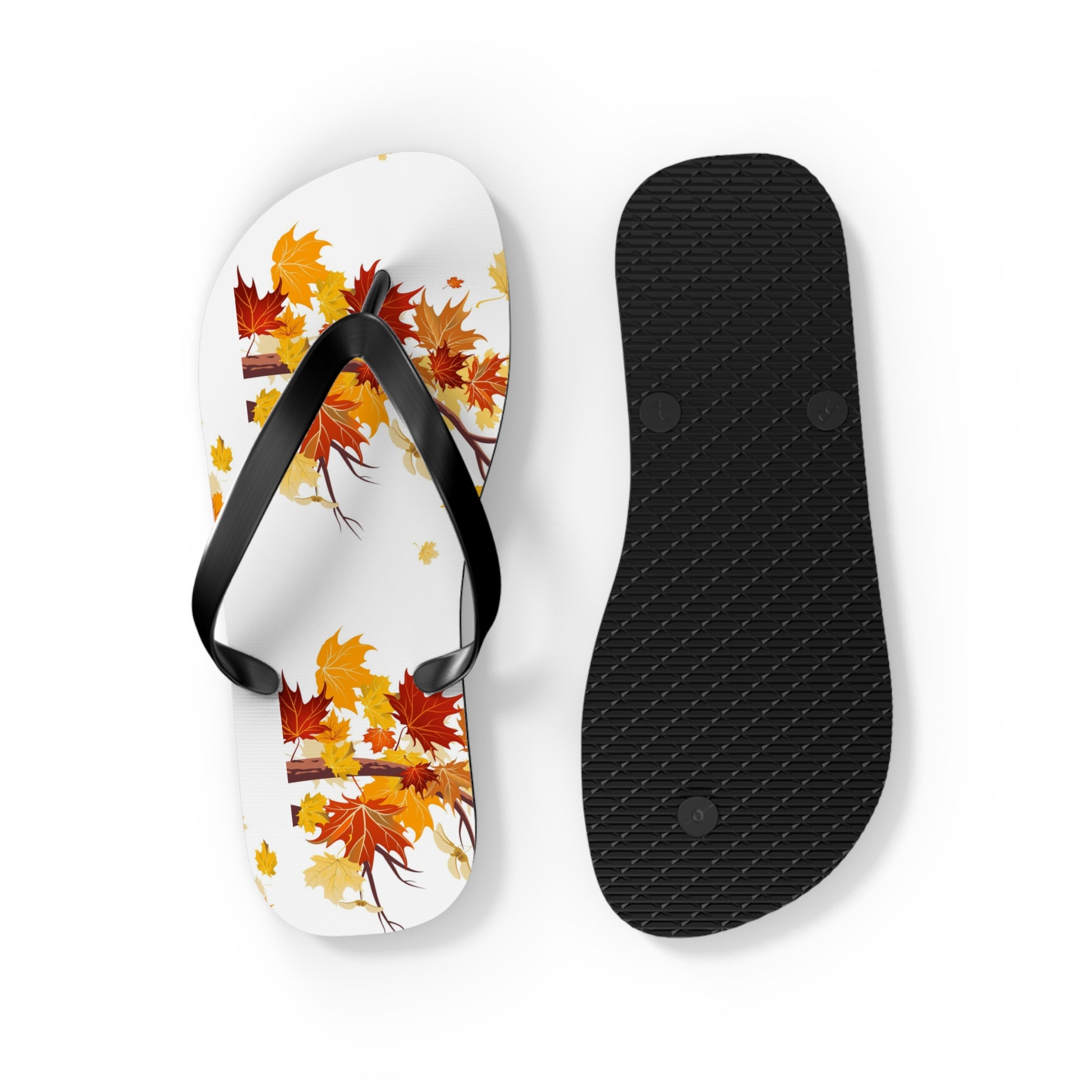 Autumn Leaf Flip Flops | Seasonal Sandals, Fall Footwear, Beach Accessories image 5