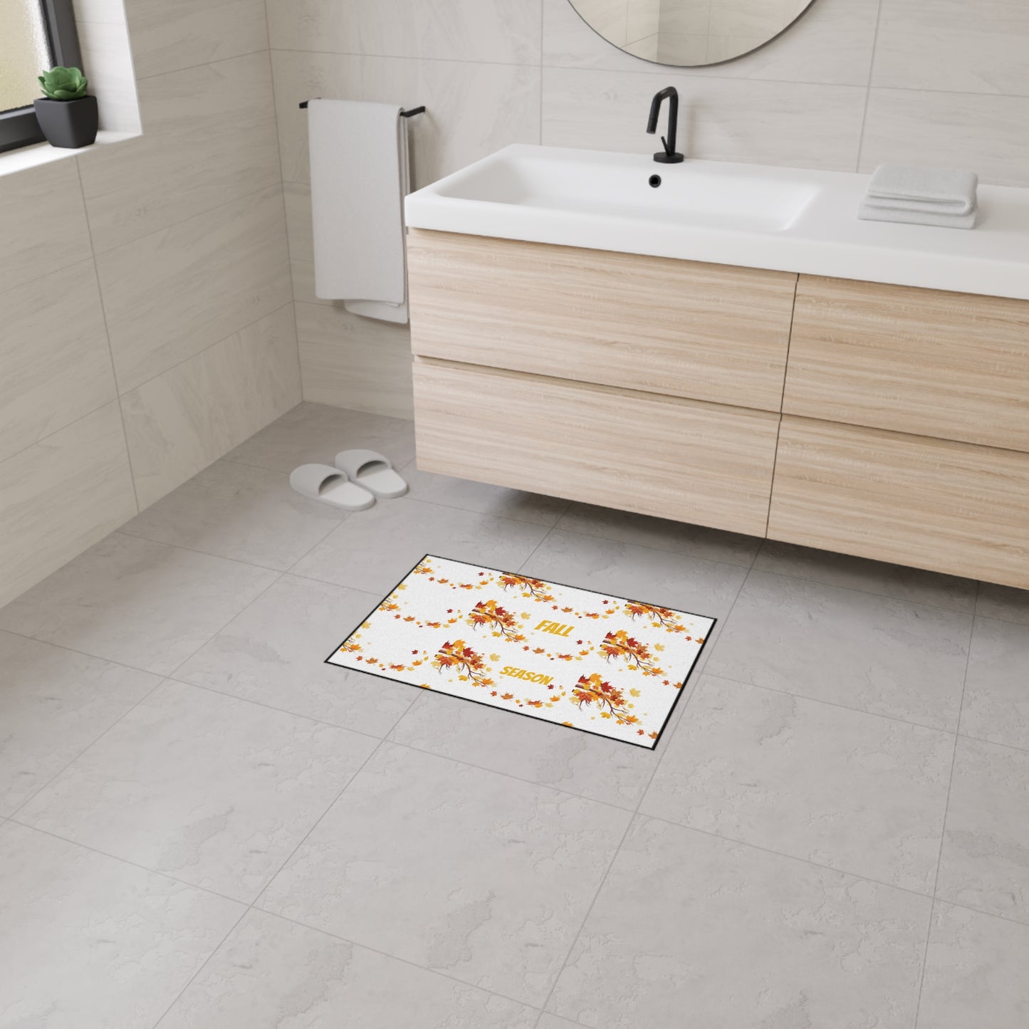 Autumn Leaves Floor Mat, Seasonal Home Decor, Fall Welcome Mat, Outdoor Rug image 12