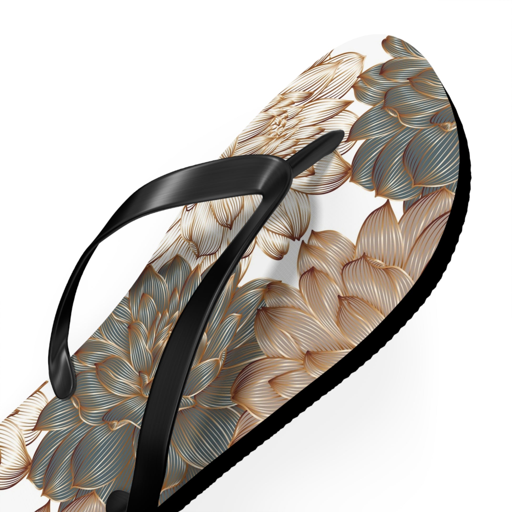 Floral-Inspired Flip Flops, Summer Sandals, Vacation Footwear, Casual Slippers image 9