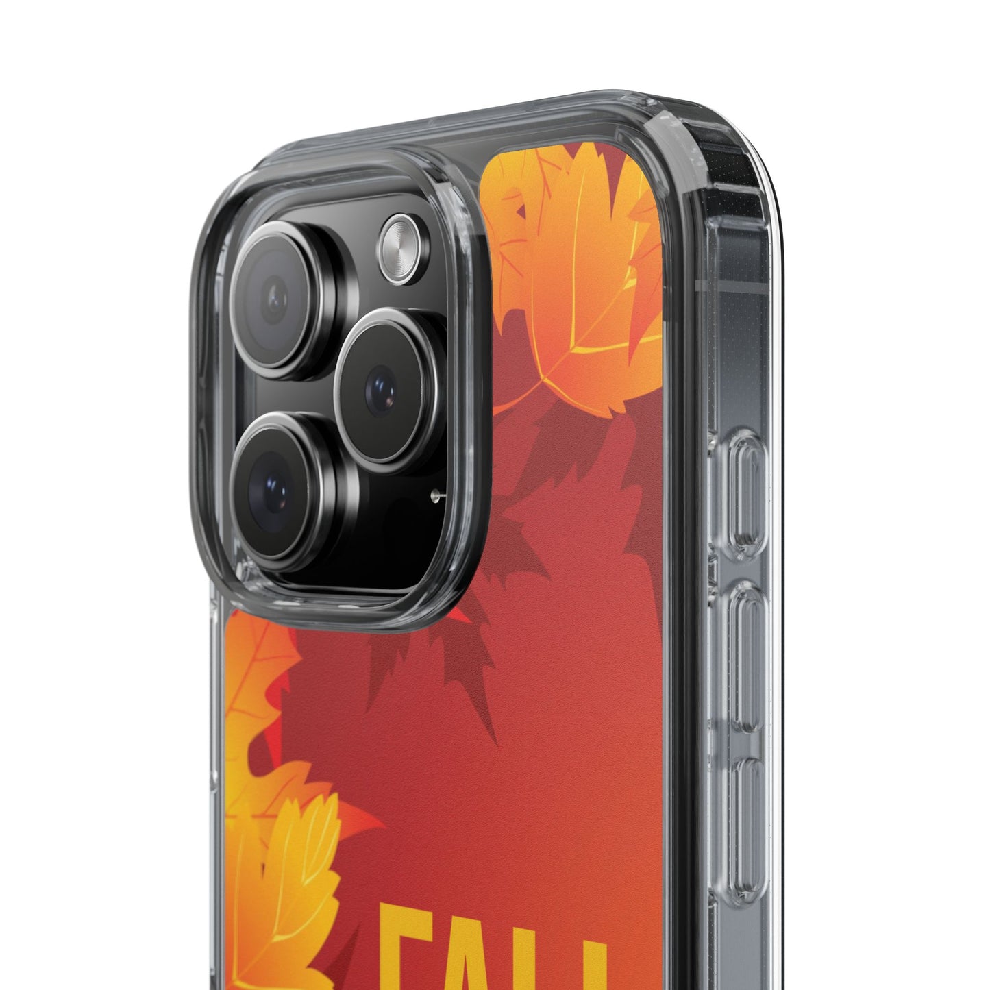 Autumn-Themed Clear Phone Case, Fall Season iPhone Cover, Transparent Case image 4