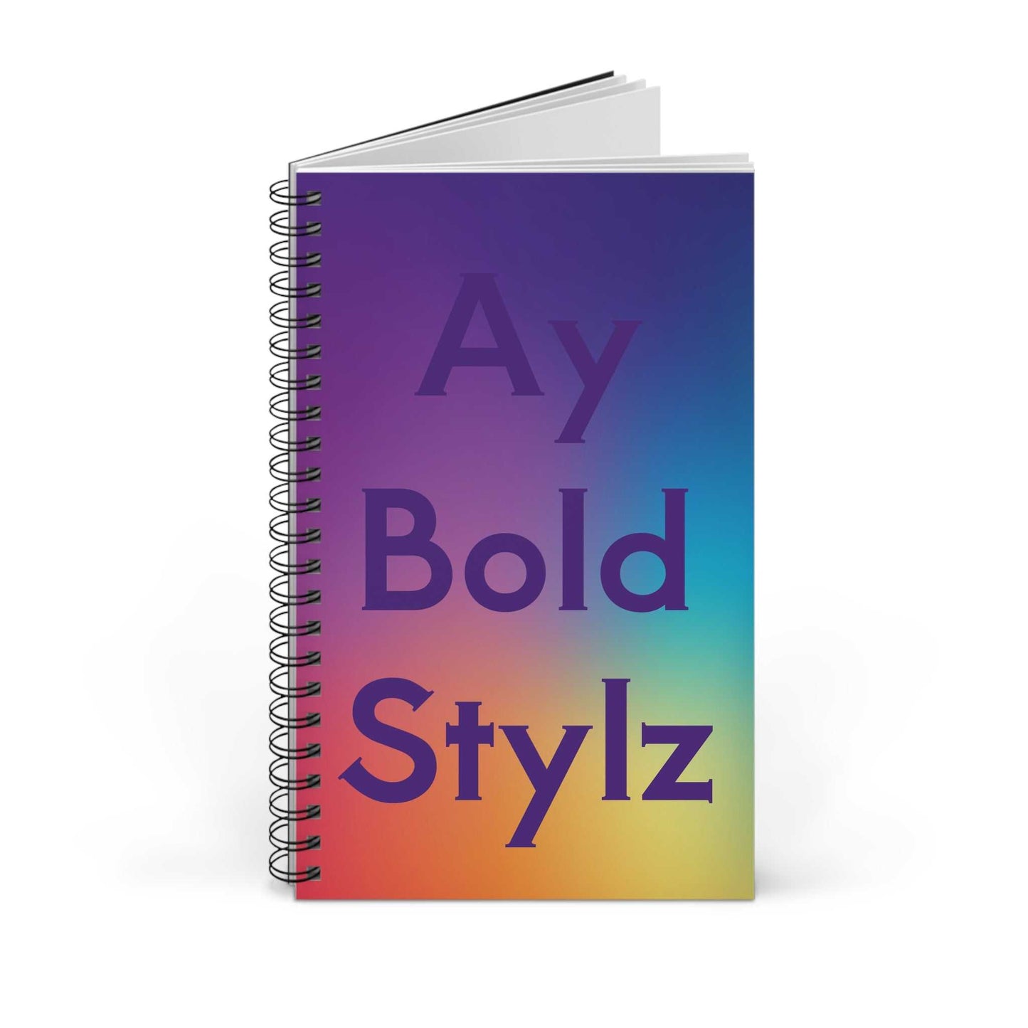 Bold Stylz Spira spiral notebook with vibrant gradient cover and durable semi-gloss lamination for writing and journaling