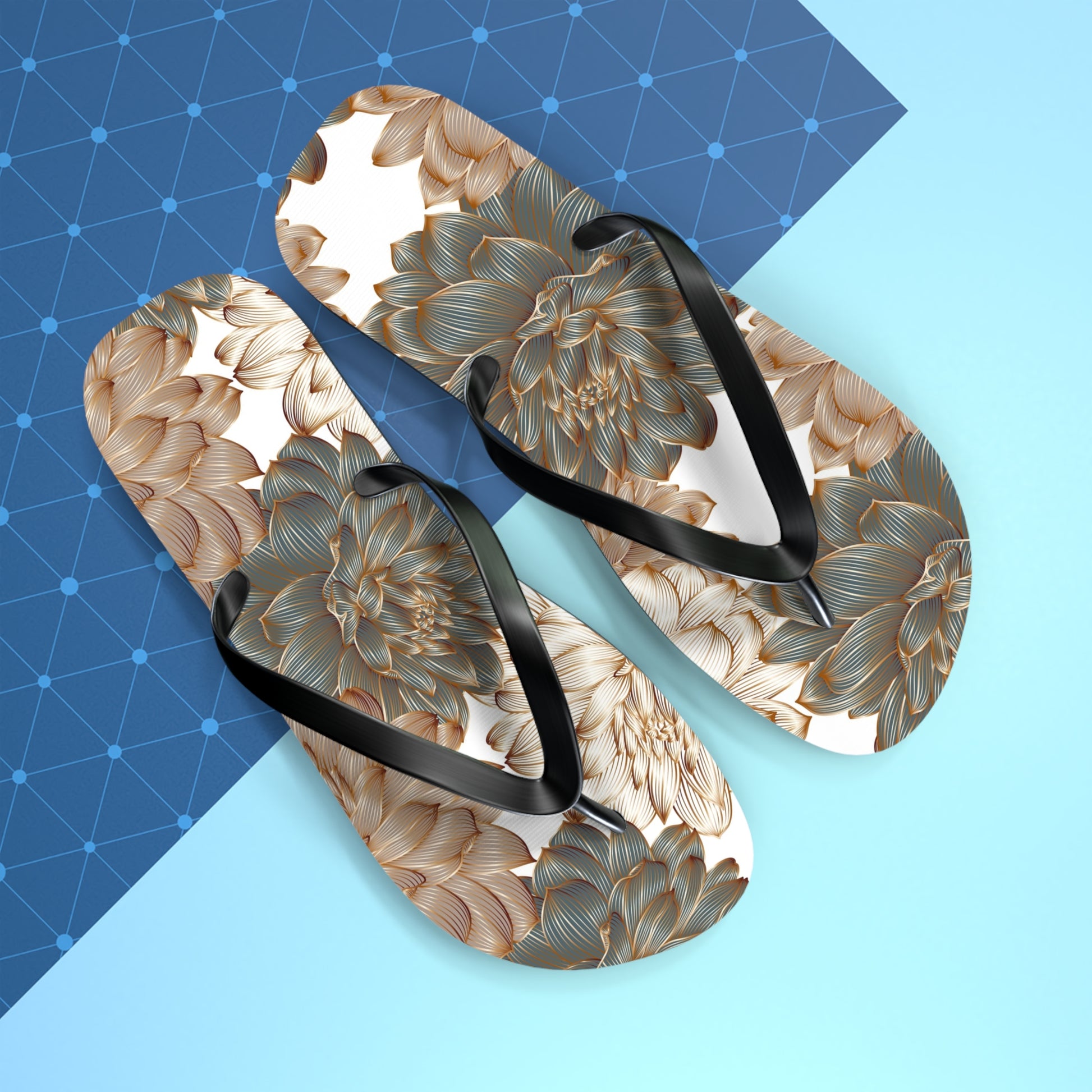 Floral-Inspired Flip Flops, Summer Sandals, Vacation Footwear, Casual Slippers image 11