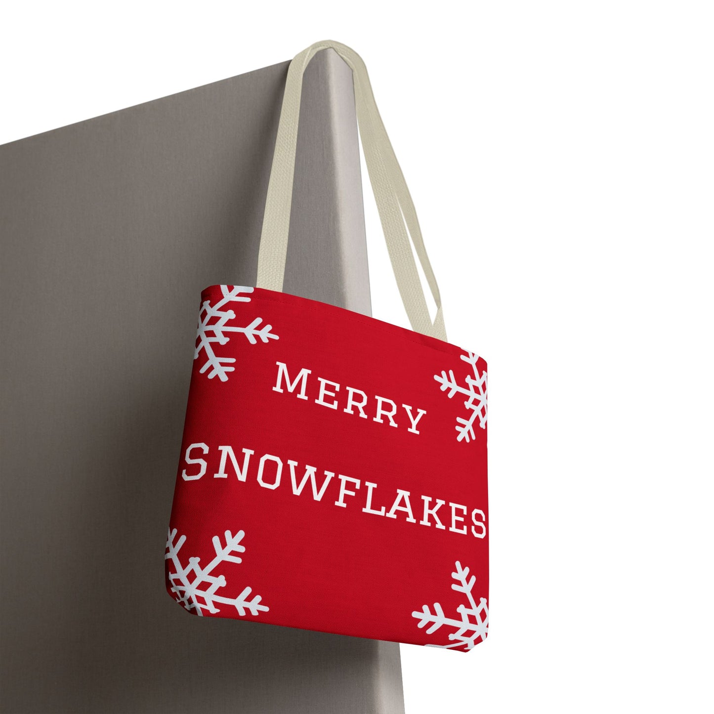 Merry Snowflakes Tote Bag